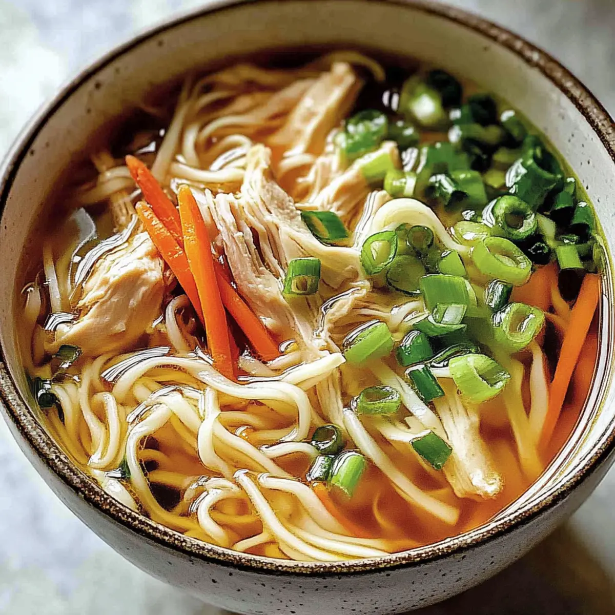 Ginger Scallion Chicken Noodle Soup