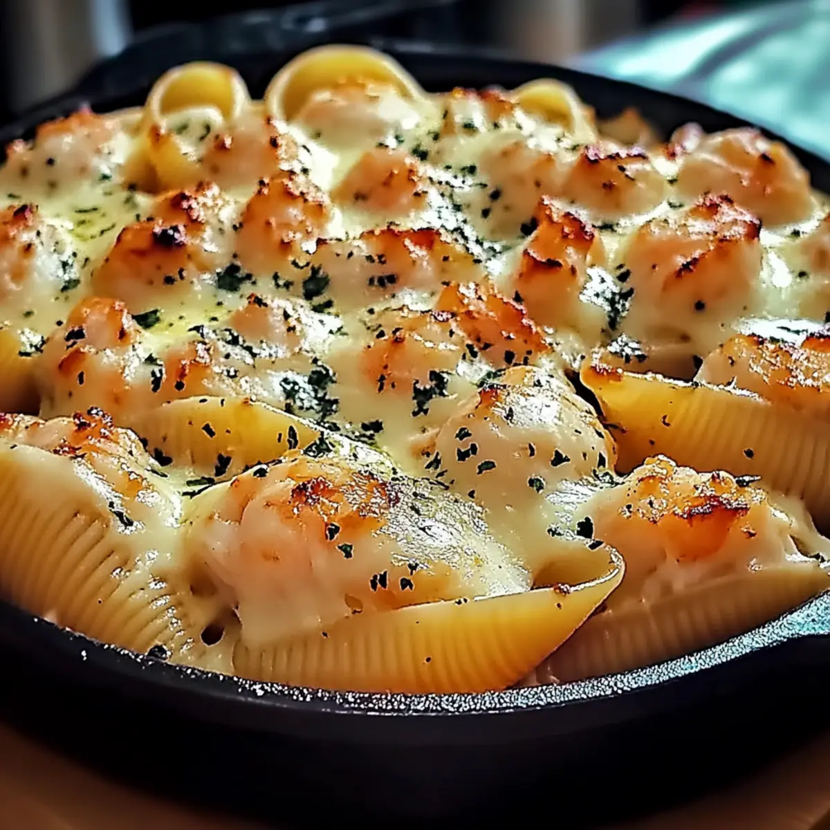 Creamy Seafood Stuffed Shells