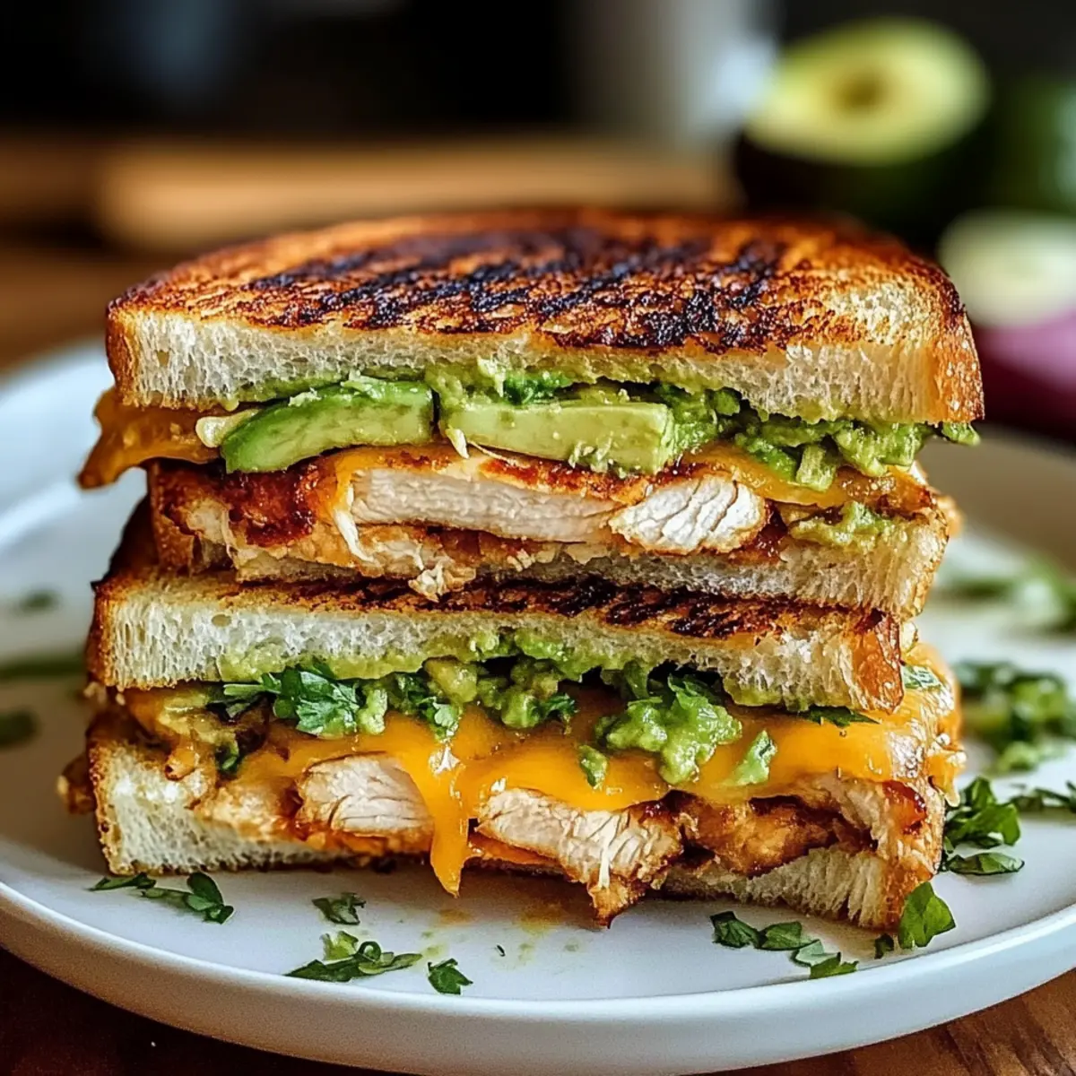 Chicken Avocado Melt Sandwich