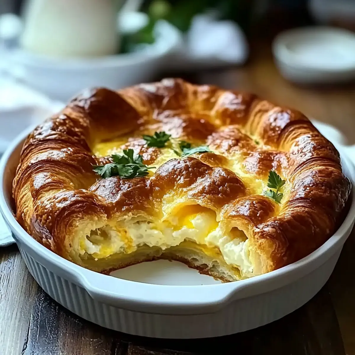 Croissant Breakfast Casserole