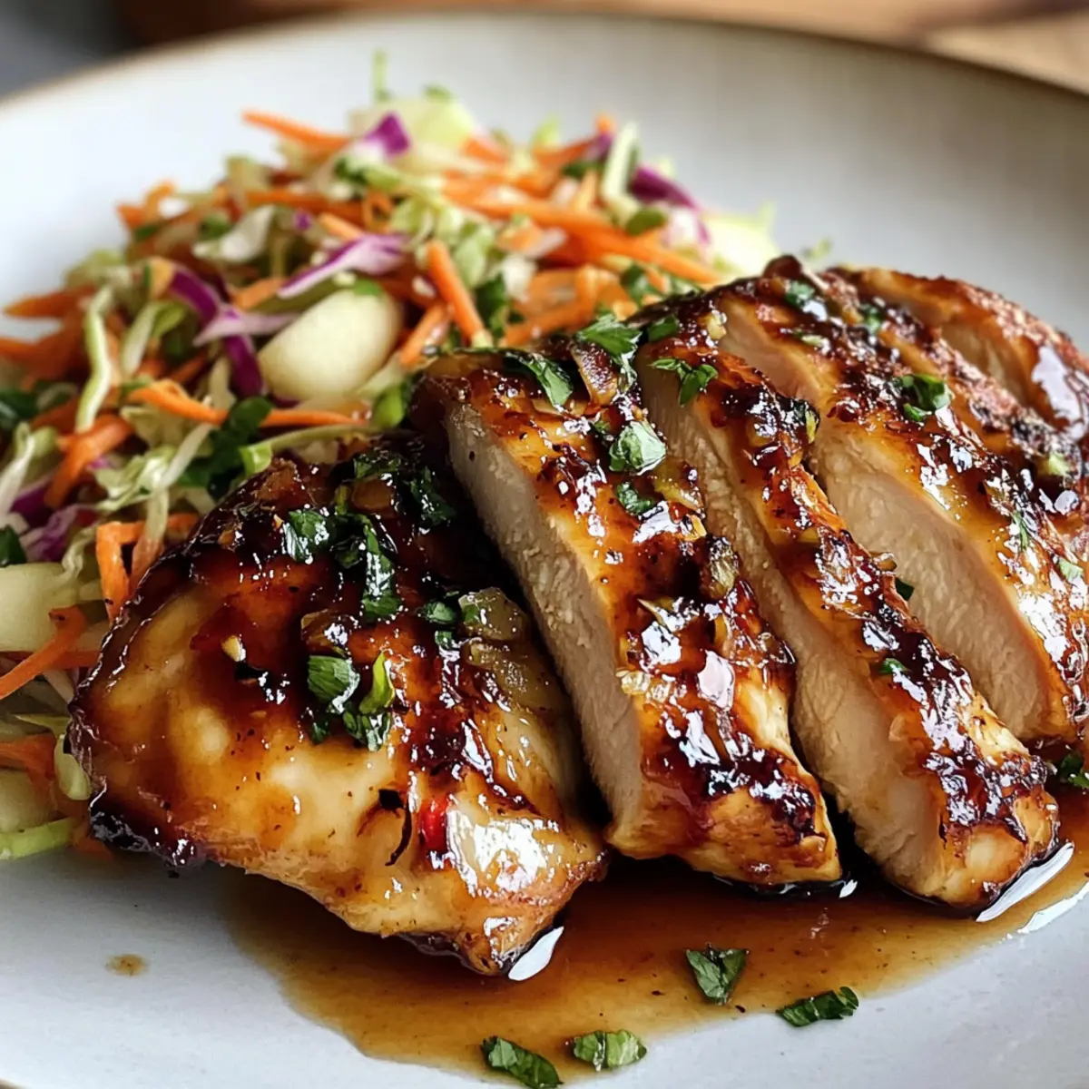Chicken with Crisp Autumn Slaw Shines