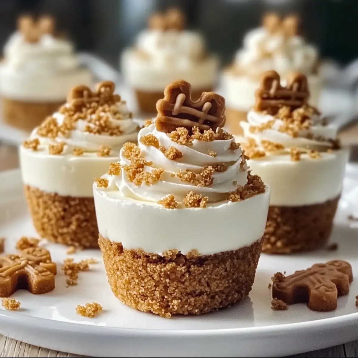No-Bake Gingerbread Cheesecake Cups