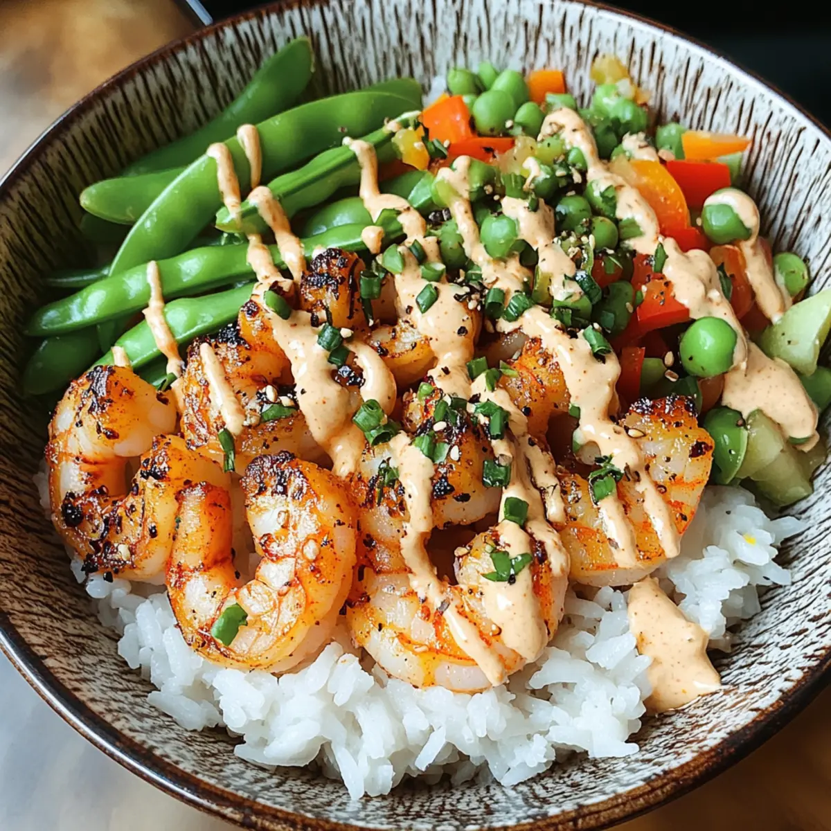 Shrimp Rice Bowls with Spicy Mayo