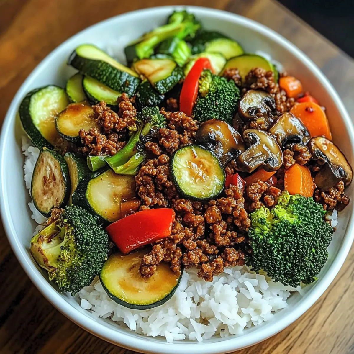 Spicy Ground Beef Stir-Fry Bowl