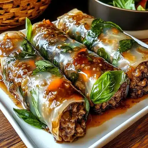 Thai Basil Beef Rolls