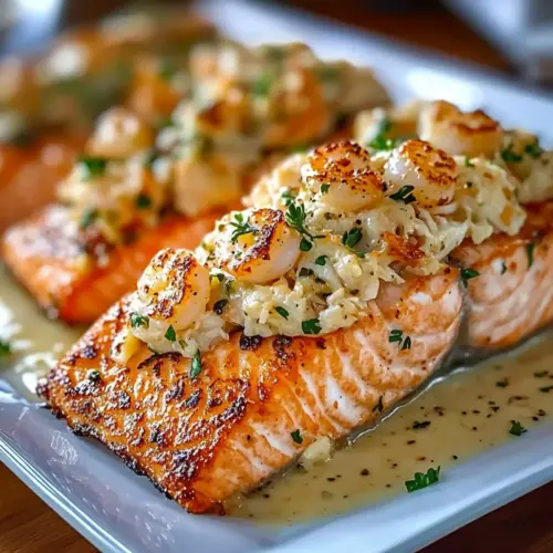 Crab Shrimp Stuffed Salmon