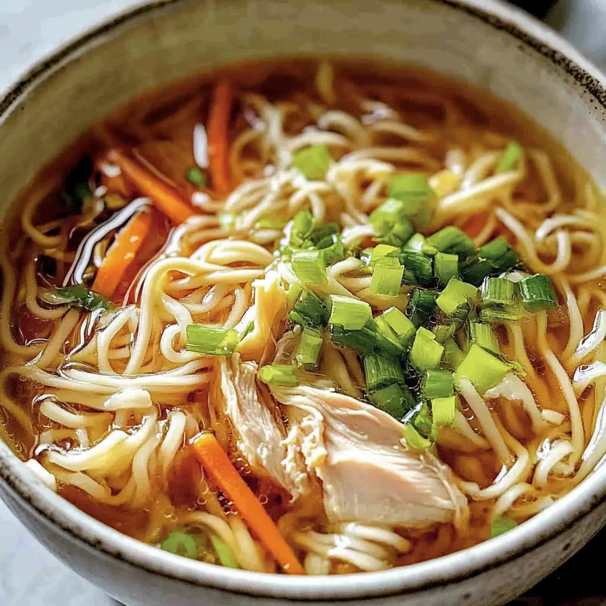 Ginger Scallion Chicken Noodle Soup