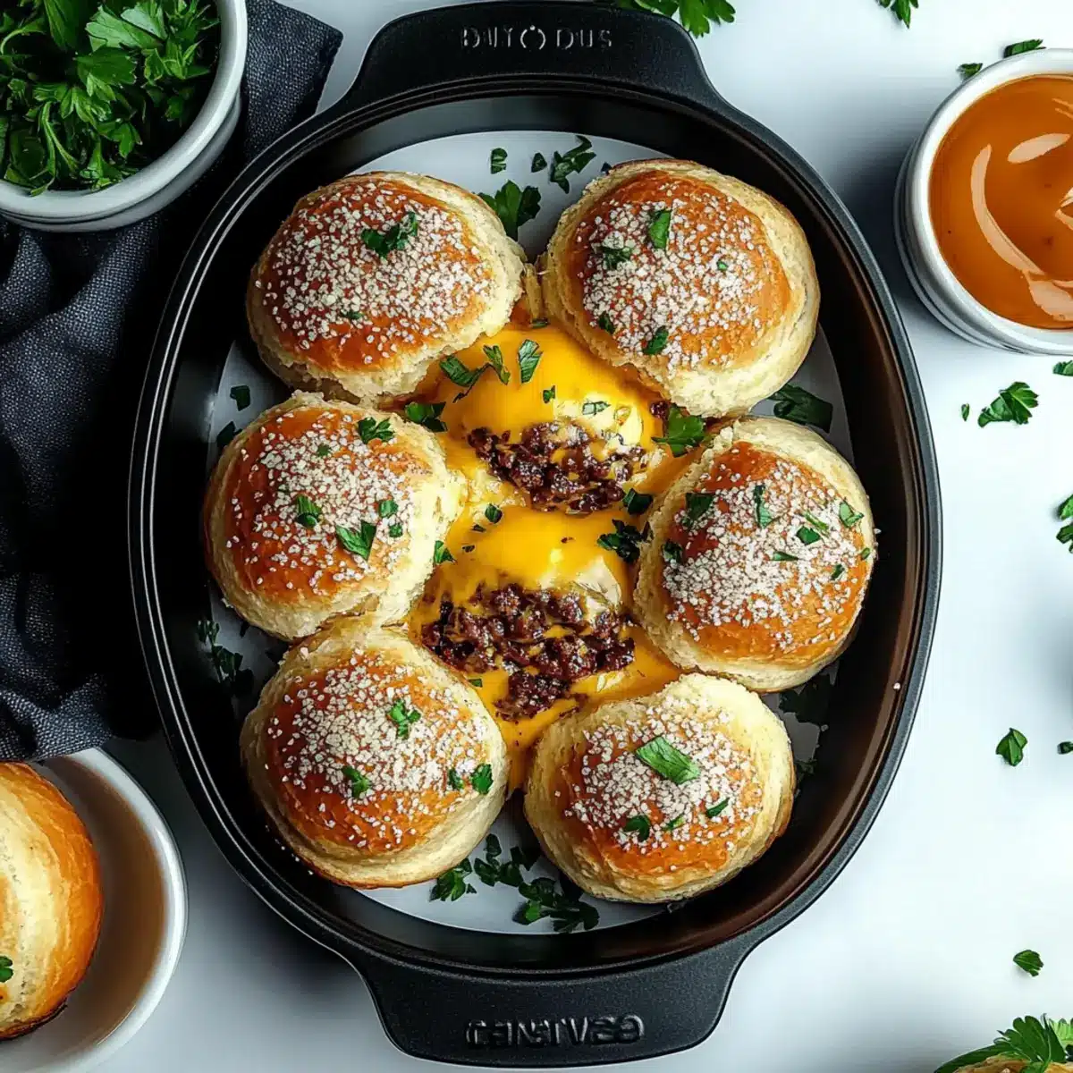 Garlic Parmesan Cheeseburger Bombs