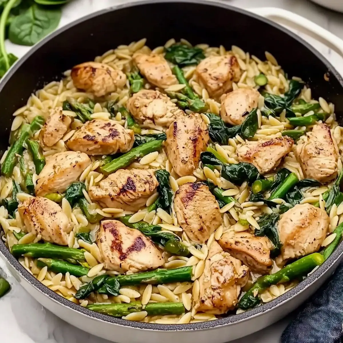 Juicy High Protein Chicken Orzo