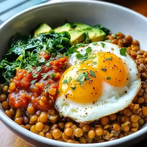 Savory Lentil Breakfast Bowl