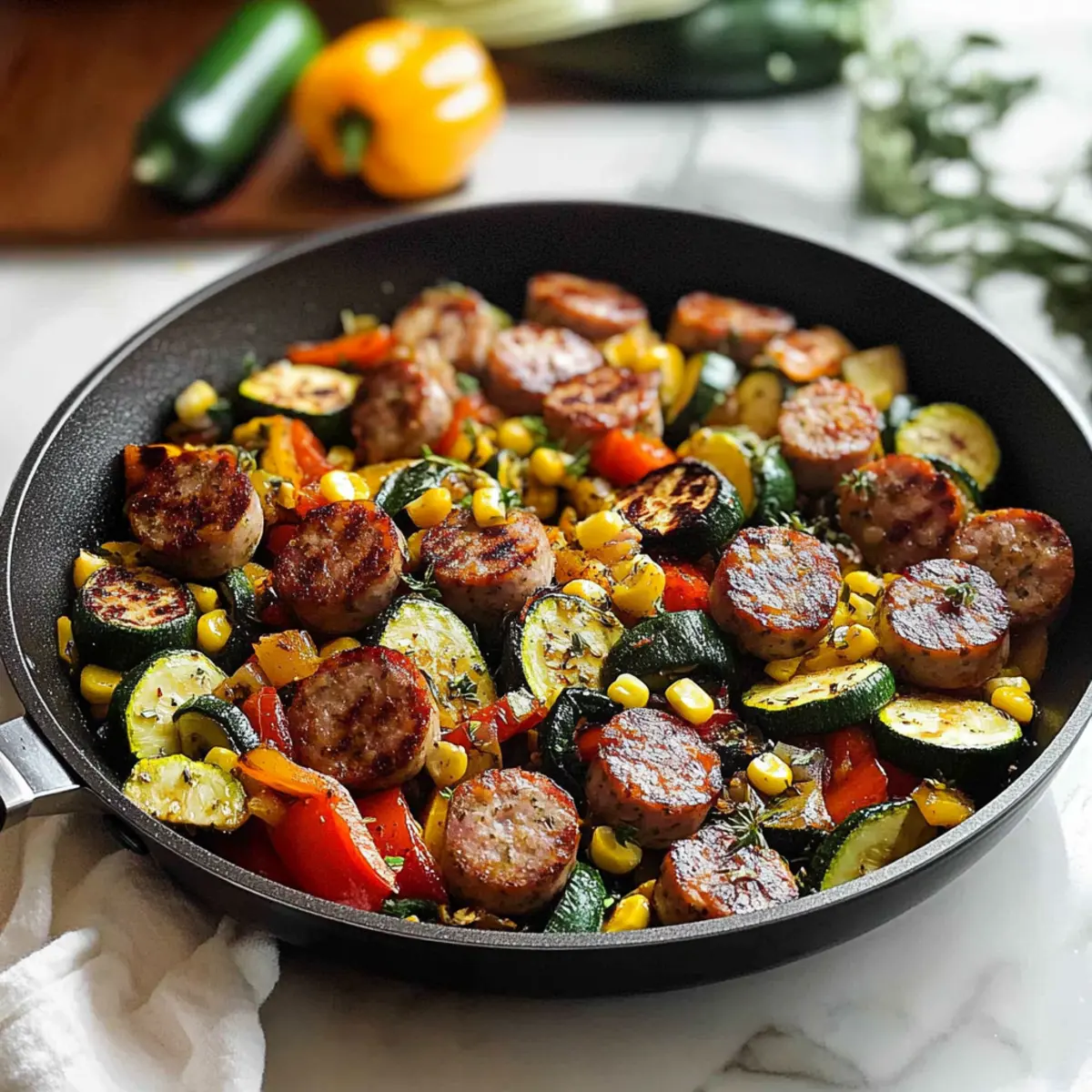 Sausage and Veggies Skillet