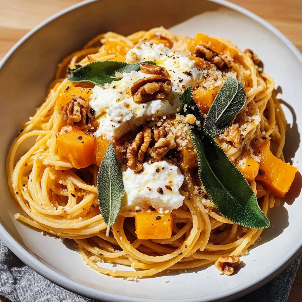 Butternut Squash Pasta with Sage
