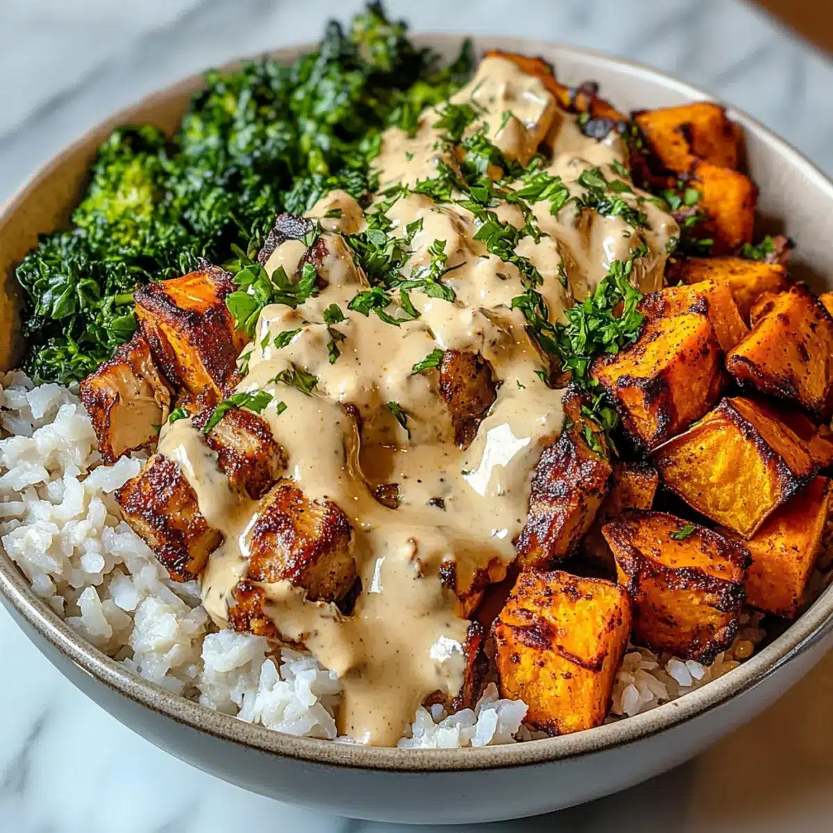 Healthy Chicken & Sweet Potato Bowls