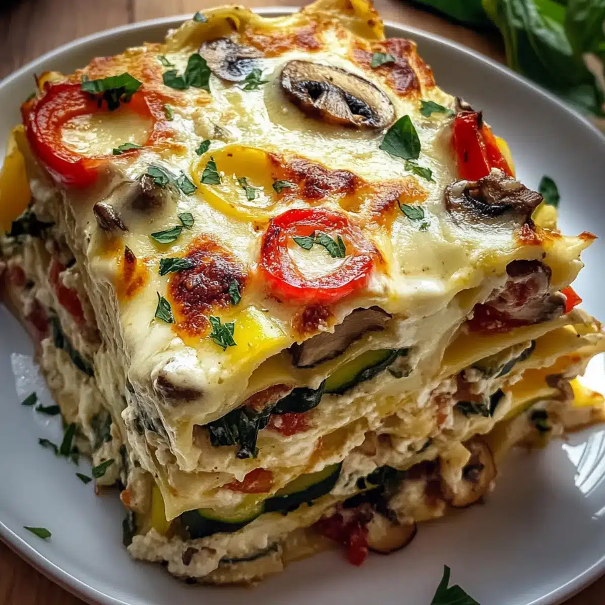 Loaded Veggie White Lasagna