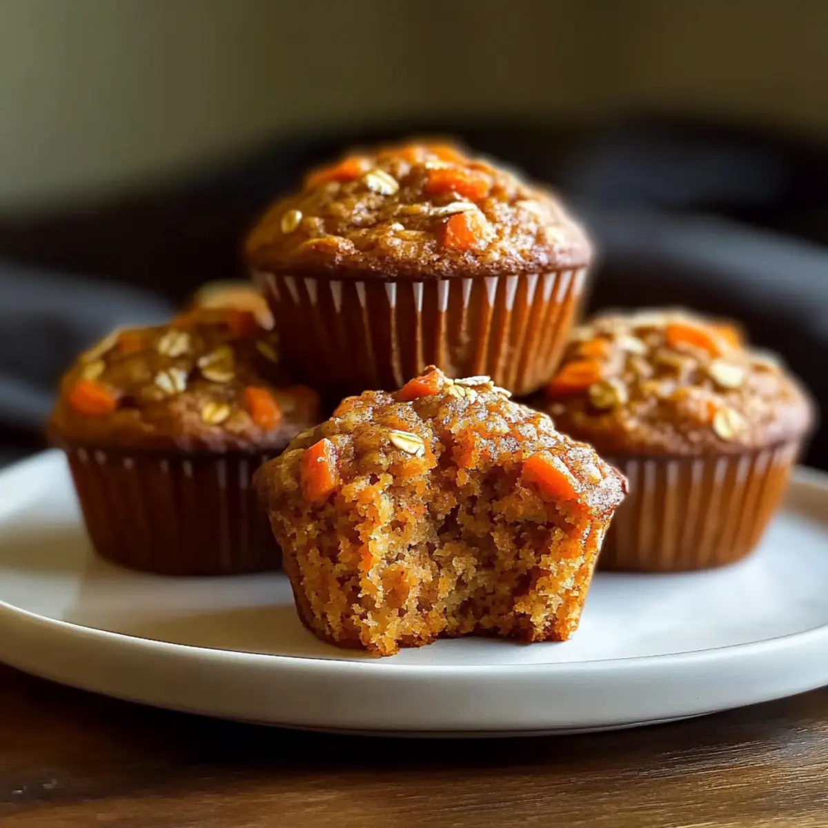 One-Bowl Carrot Oatmeal Muffins