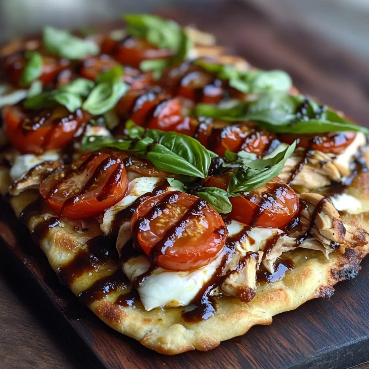 Chicken Caprese Flatbread Recipe