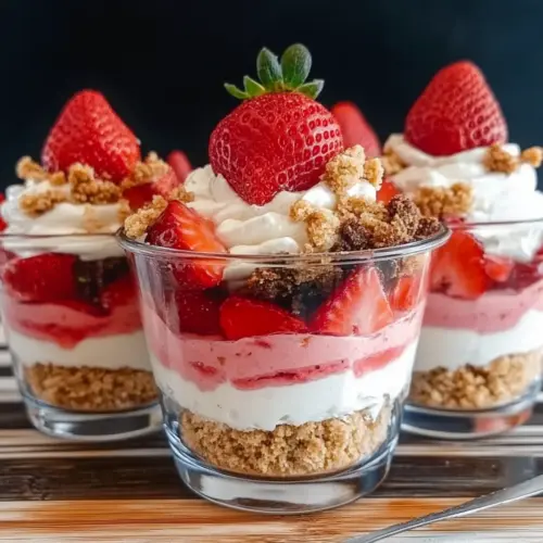 No-Bake Strawberry Cheesecake Parfaits