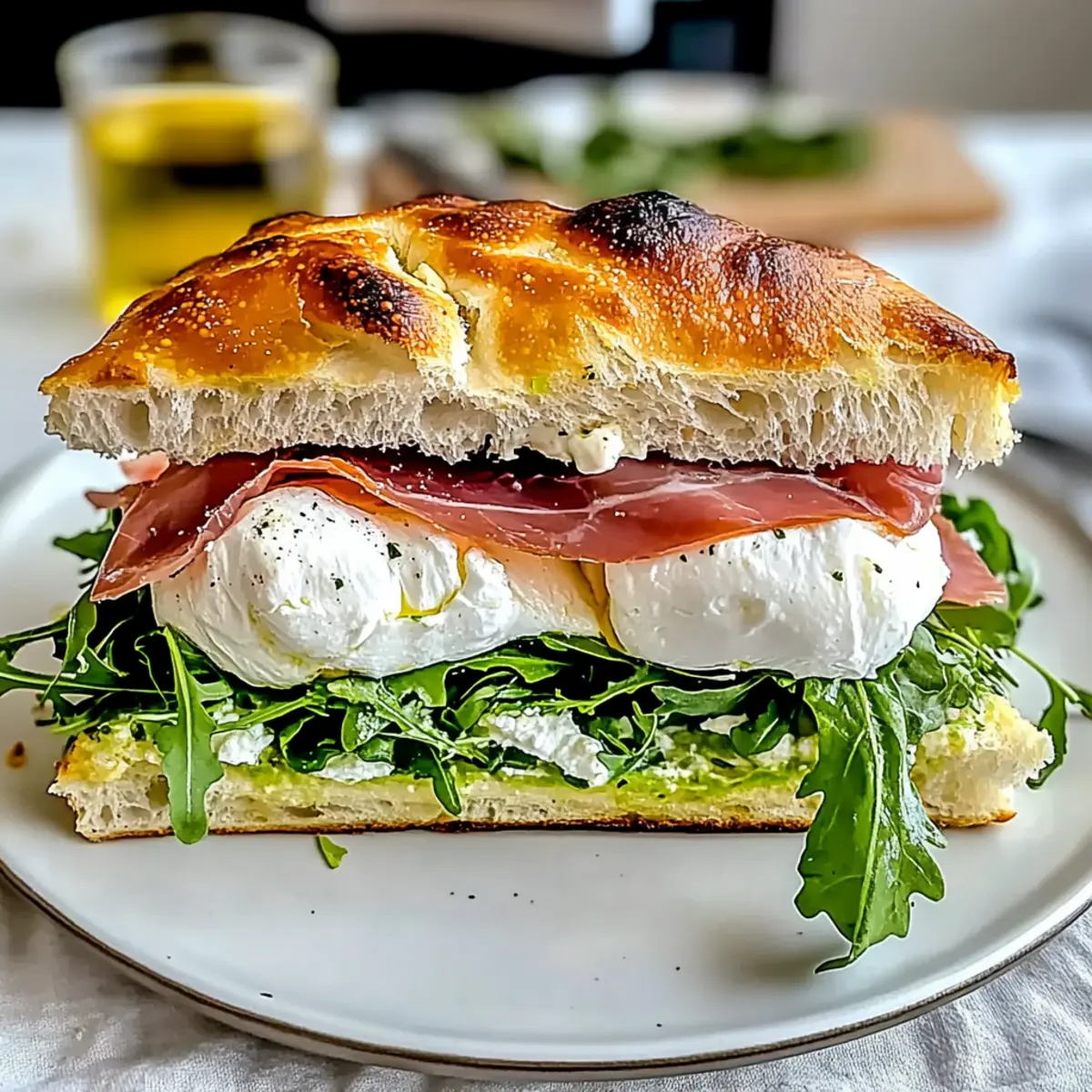 Classic Italian Focaccia Sandwich