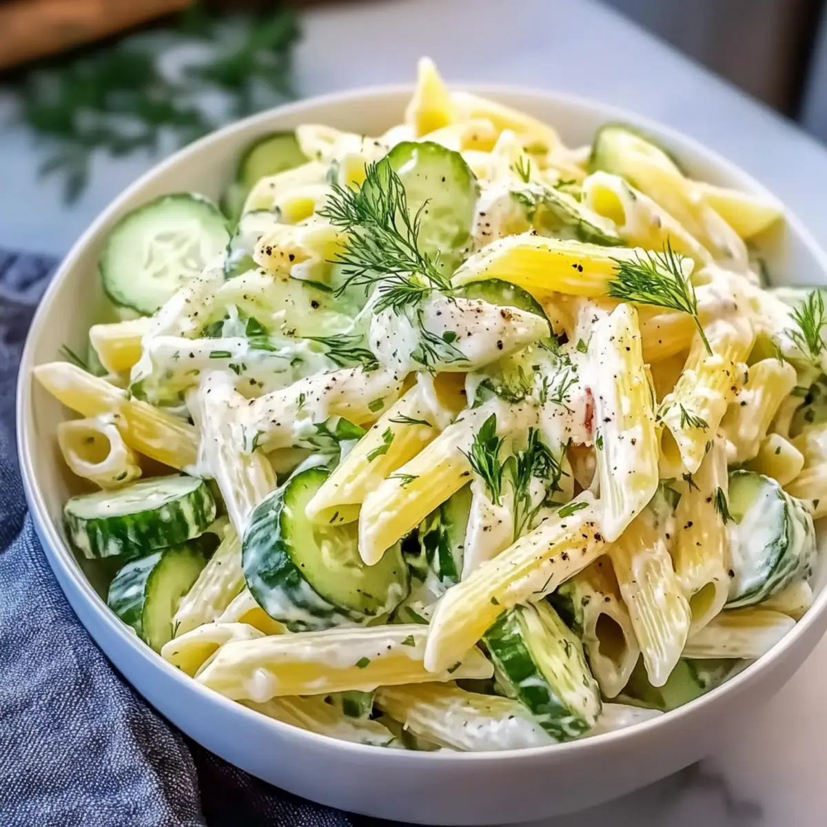 Healthy Cucumber Pasta Salad