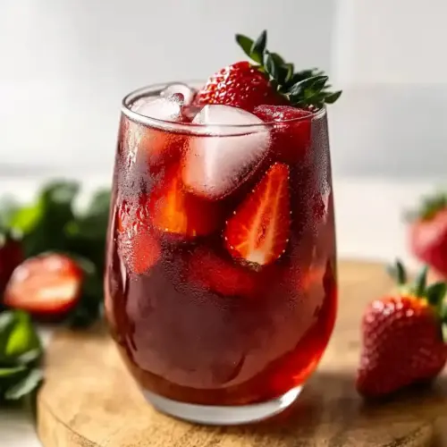 Fresh Strawberry Iced Tea