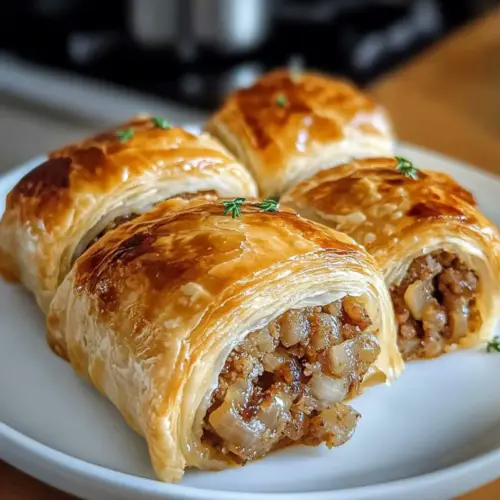 French Onion Sausage Rolls