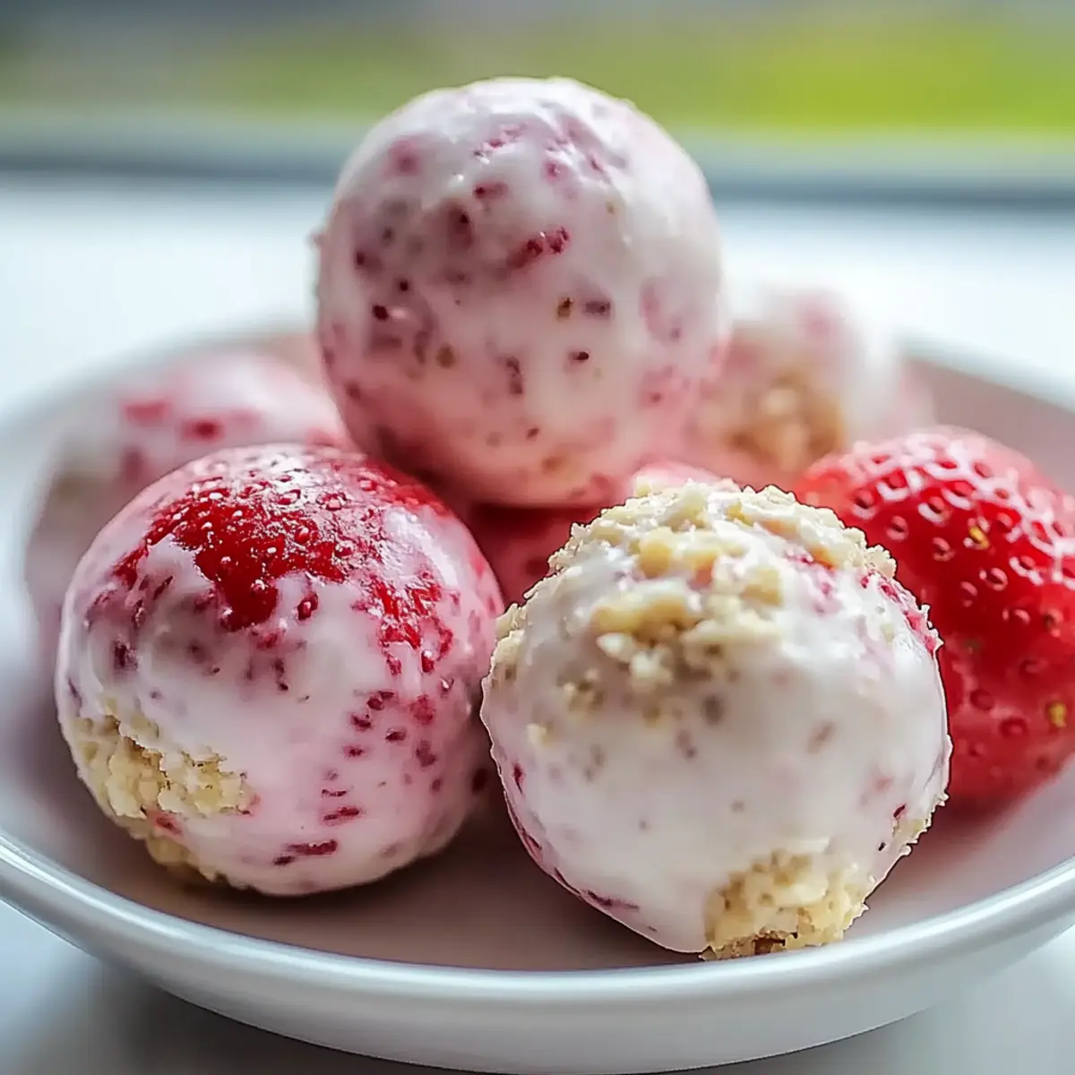 Strawberry Cheesecake Protein Balls