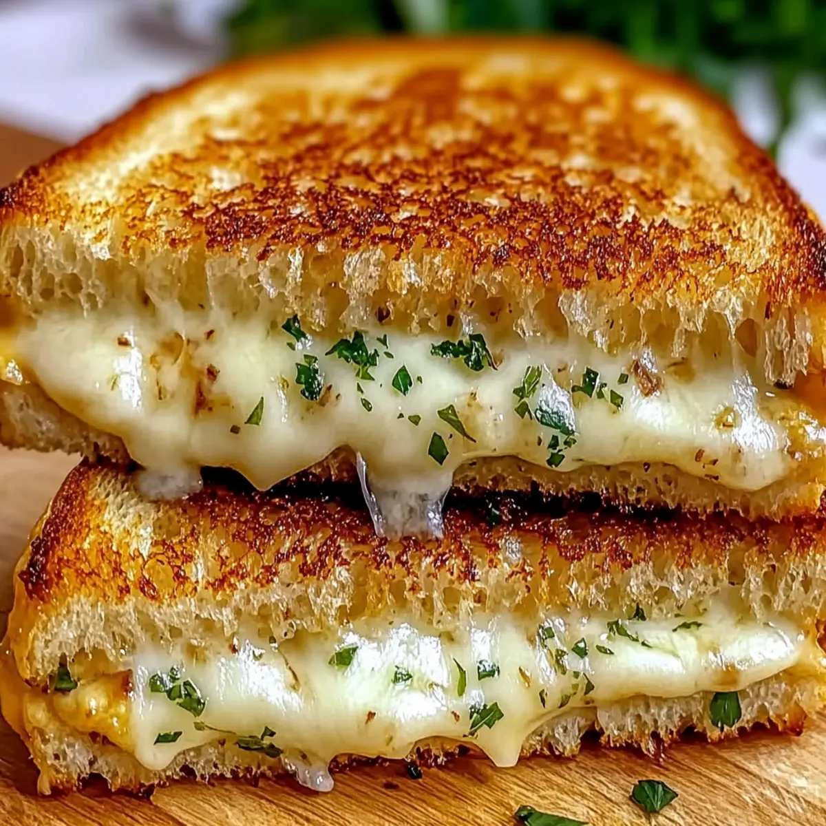 Garlic Bread Grilled Cheese |