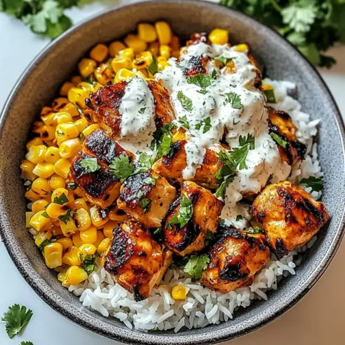 Street Corn Chicken Rice Bowl