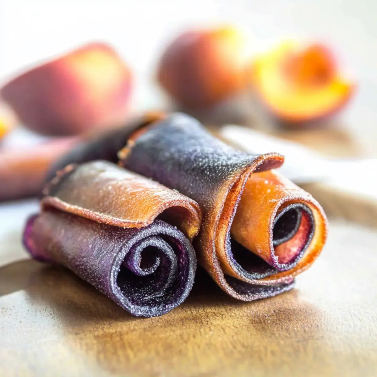 Blueberry Peach Fruit Roll-Ups