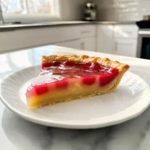 Sweet Rhubarb Custard Tart