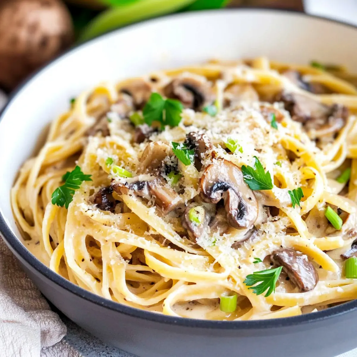 Mushroom and Leek Pasta