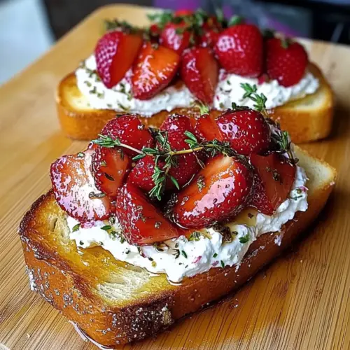 Roasted Strawberry Whipped Ricotta Toast