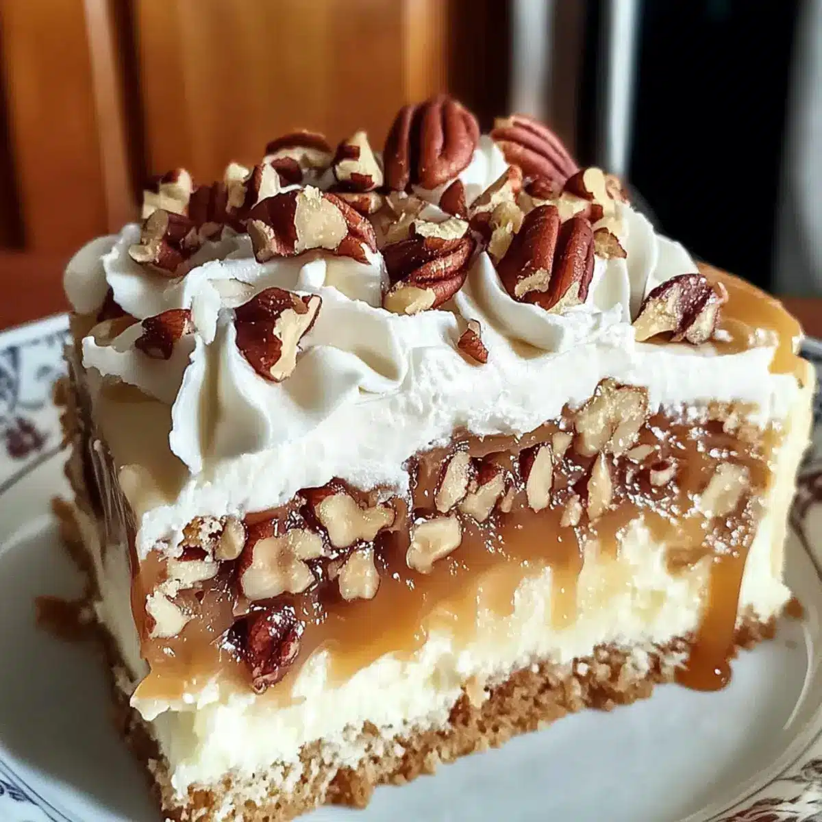 Butter Pecan Praline Poke Cake