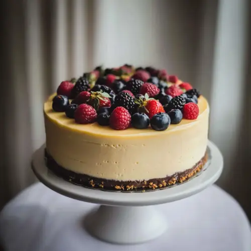 Fresh Berry-Topped Cheesecake