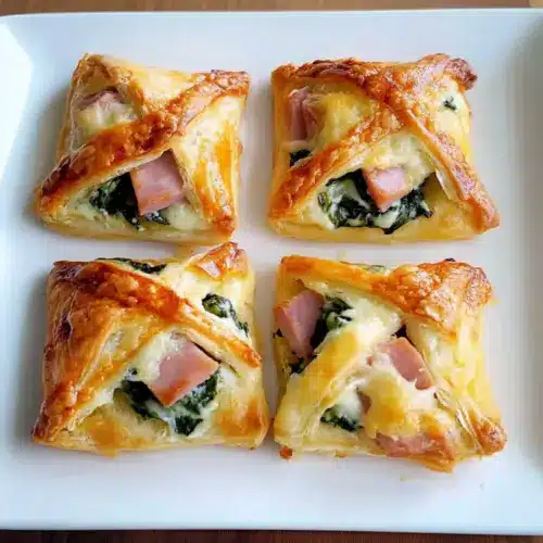 Ham Cheese & Spinach Puffs