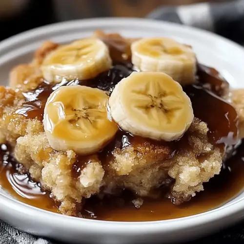 Warm Bananas Foster Cobbler