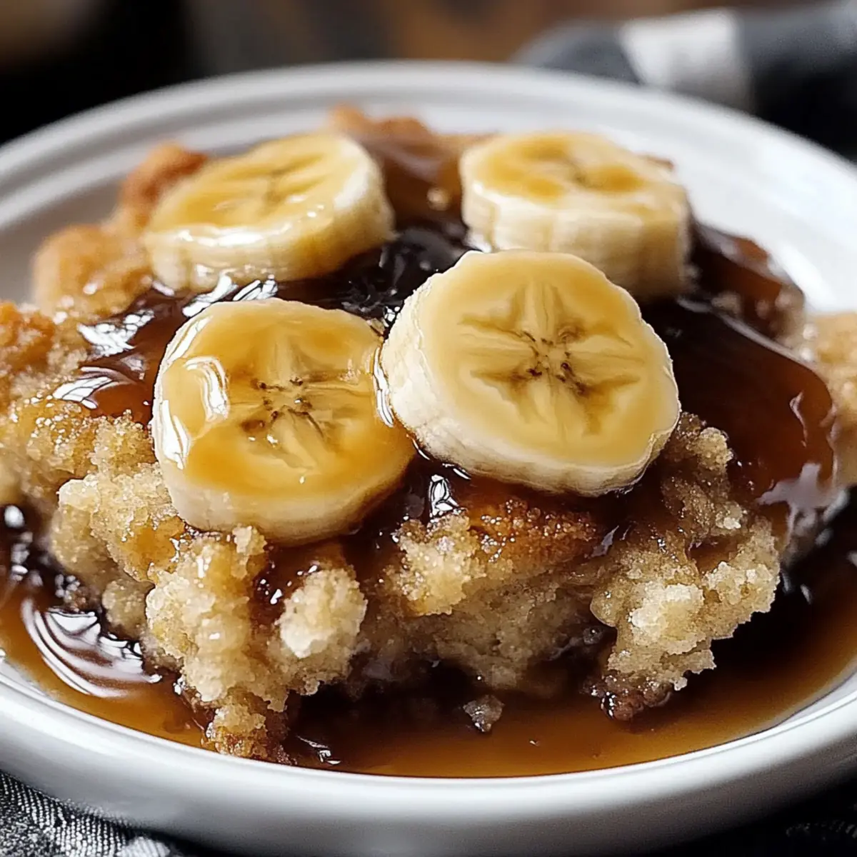 Warm Bananas Foster Cobbler
