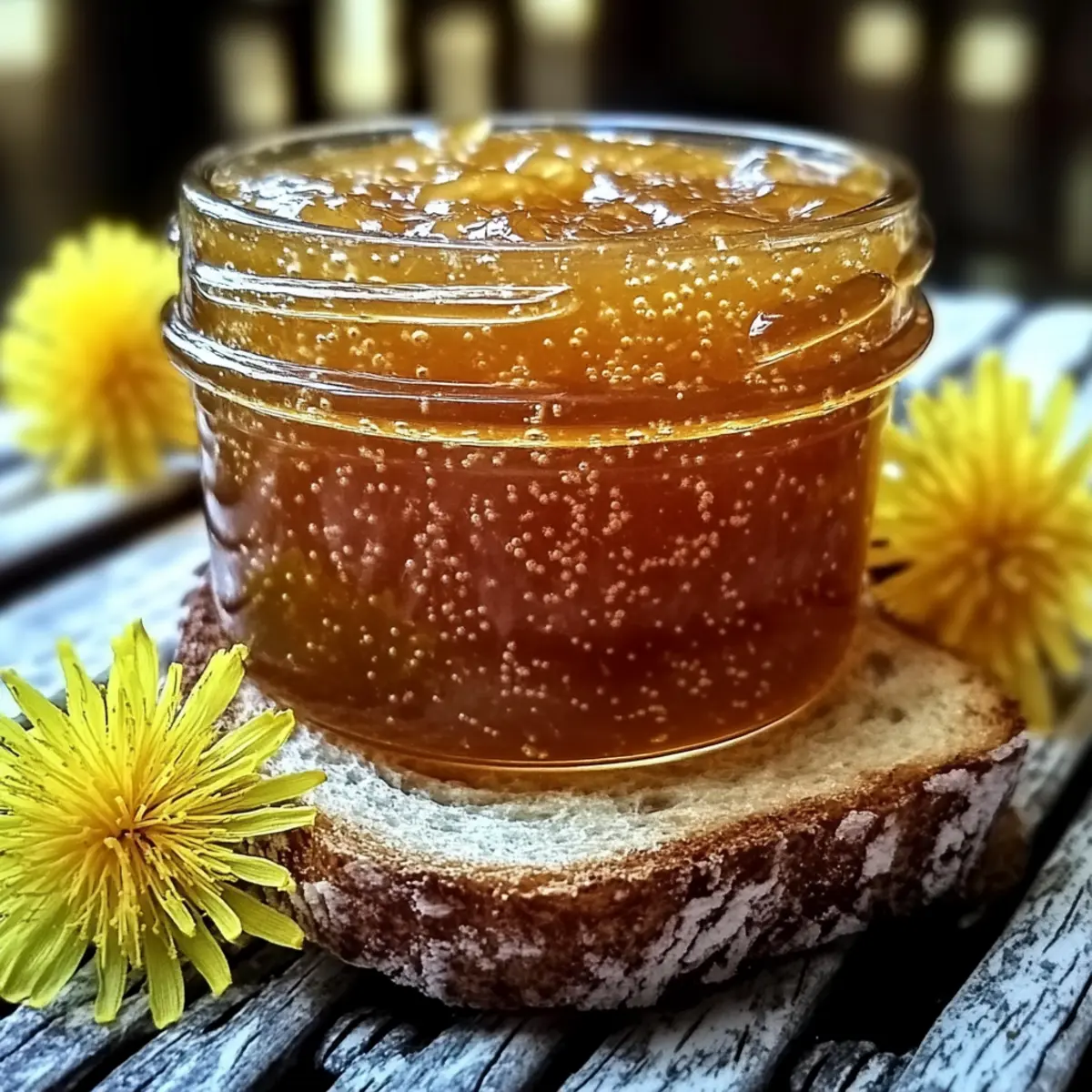 Dandelion Jelly with Lemon and Honey