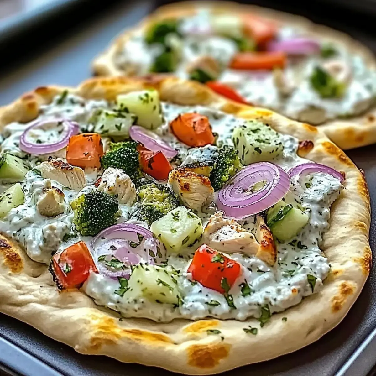 Tzatziki Chicken Pizza