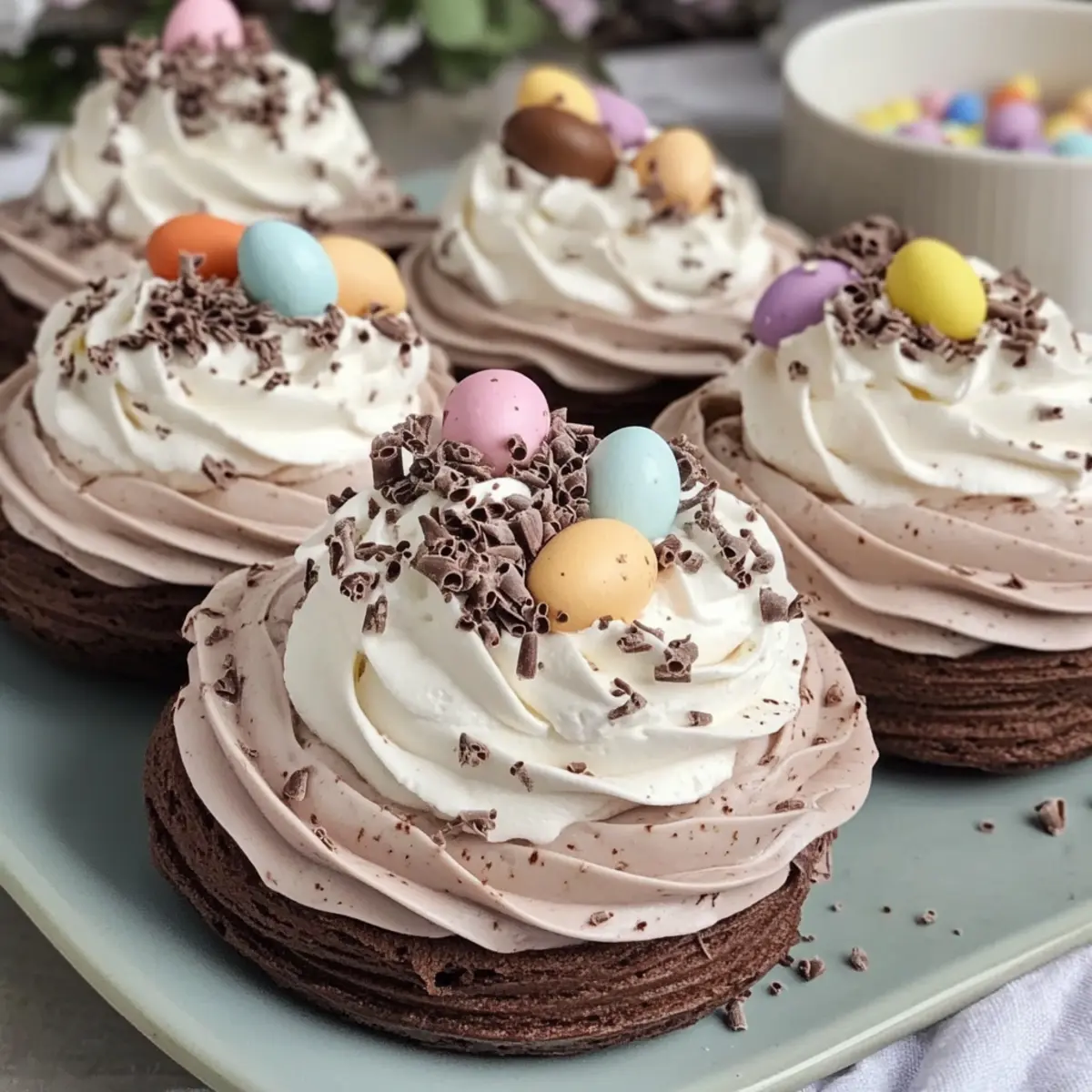 Chocolate Meringue Easter Nests
