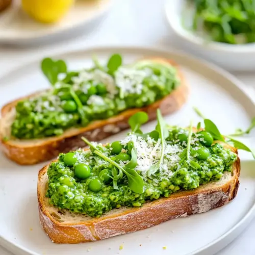 Pea Bruschetta (Pea Crostini)