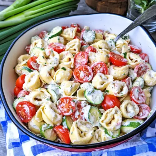 Summertime Tortellini Pasta Salad With Vegetables