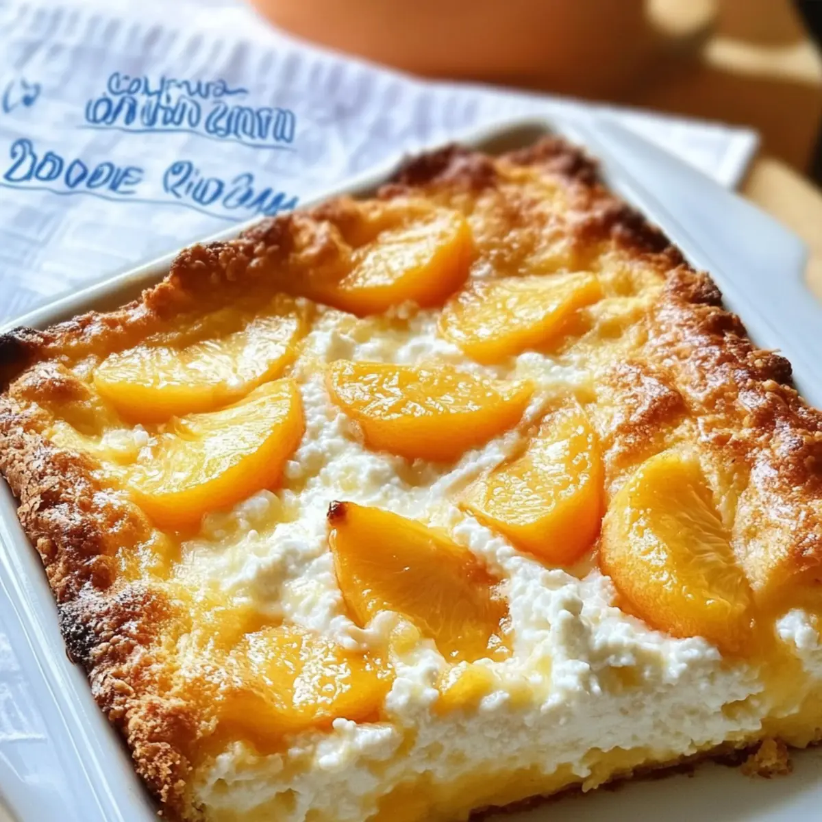 Peach Cottage Cheese Breakfast Bake