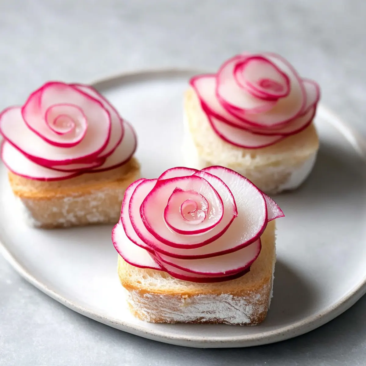 Radish Rose Tea Sandwiches