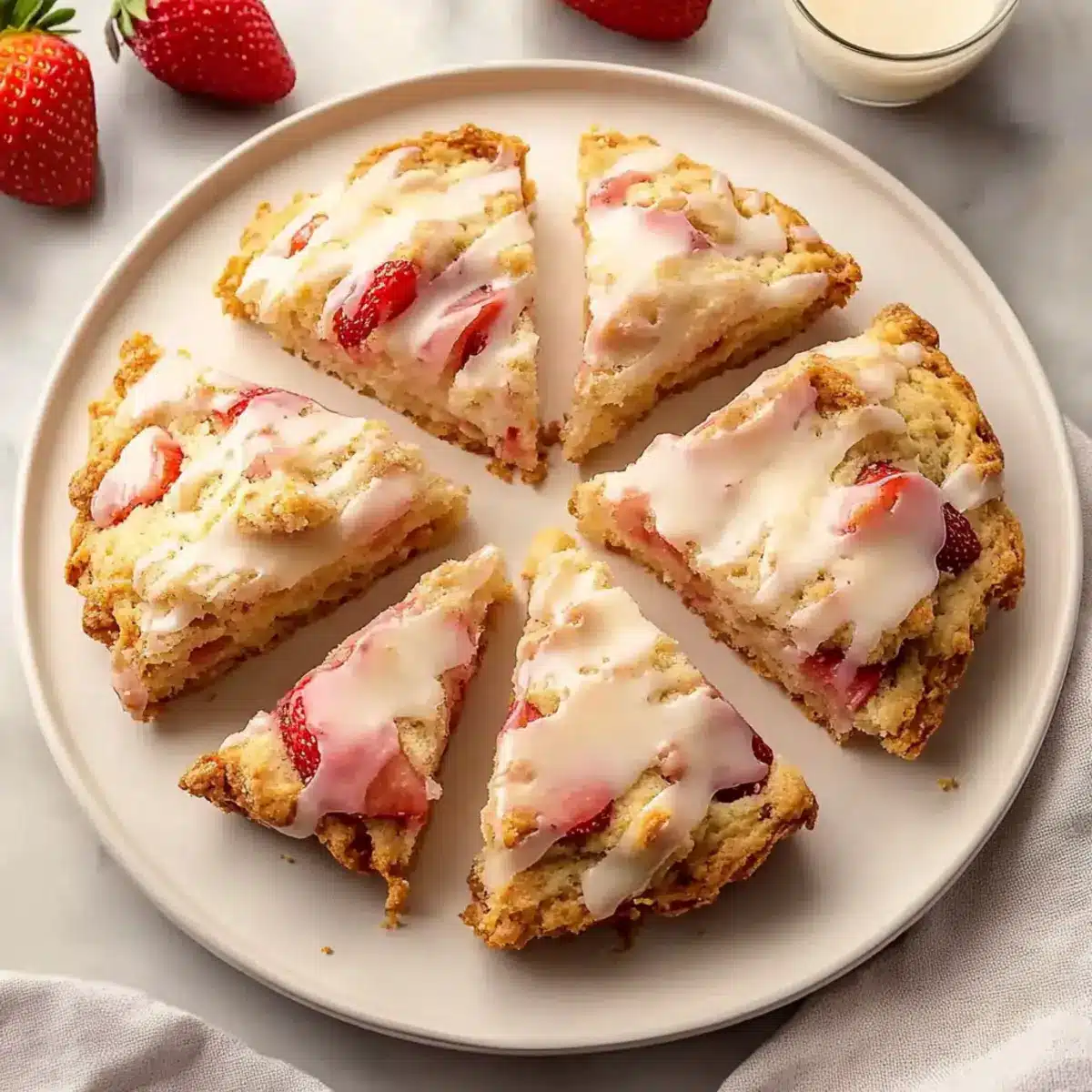 Strawberry Rhubarb Scones
