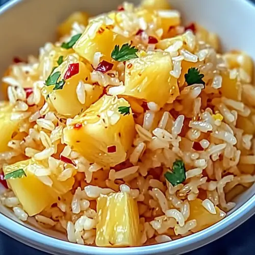 Sweet and Spicy Vegan Pineapple Rice