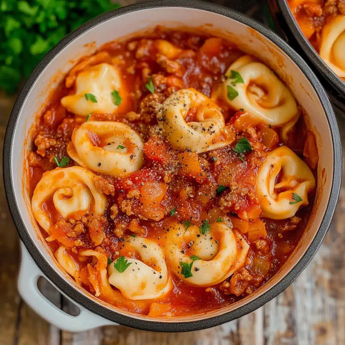 Cheesy Crockpot Tortellini