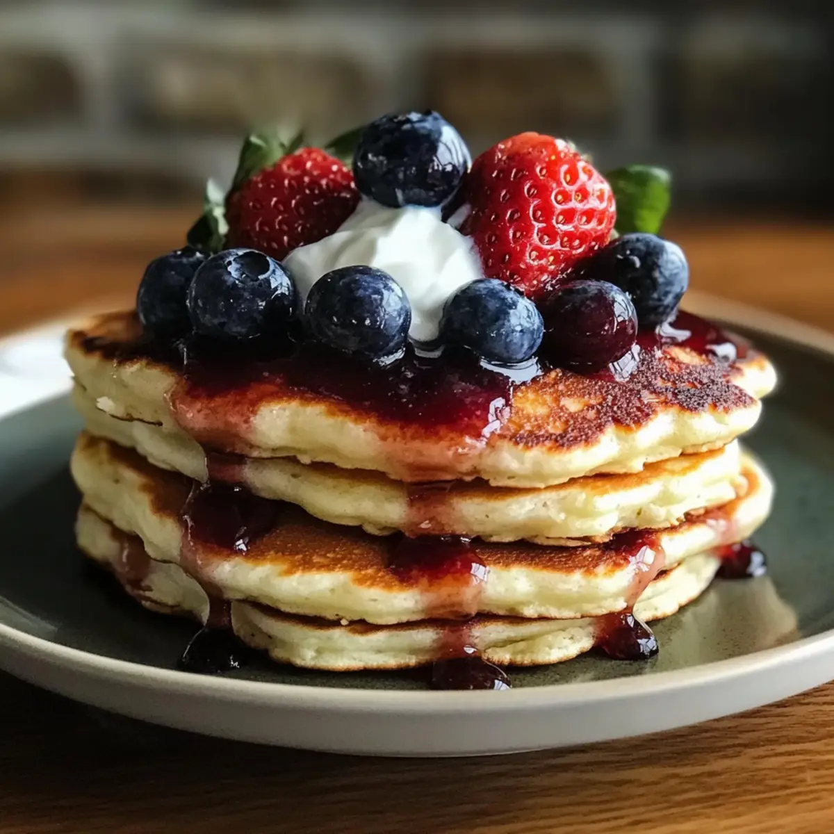 Fluffy Greek Yogurt Pancakes