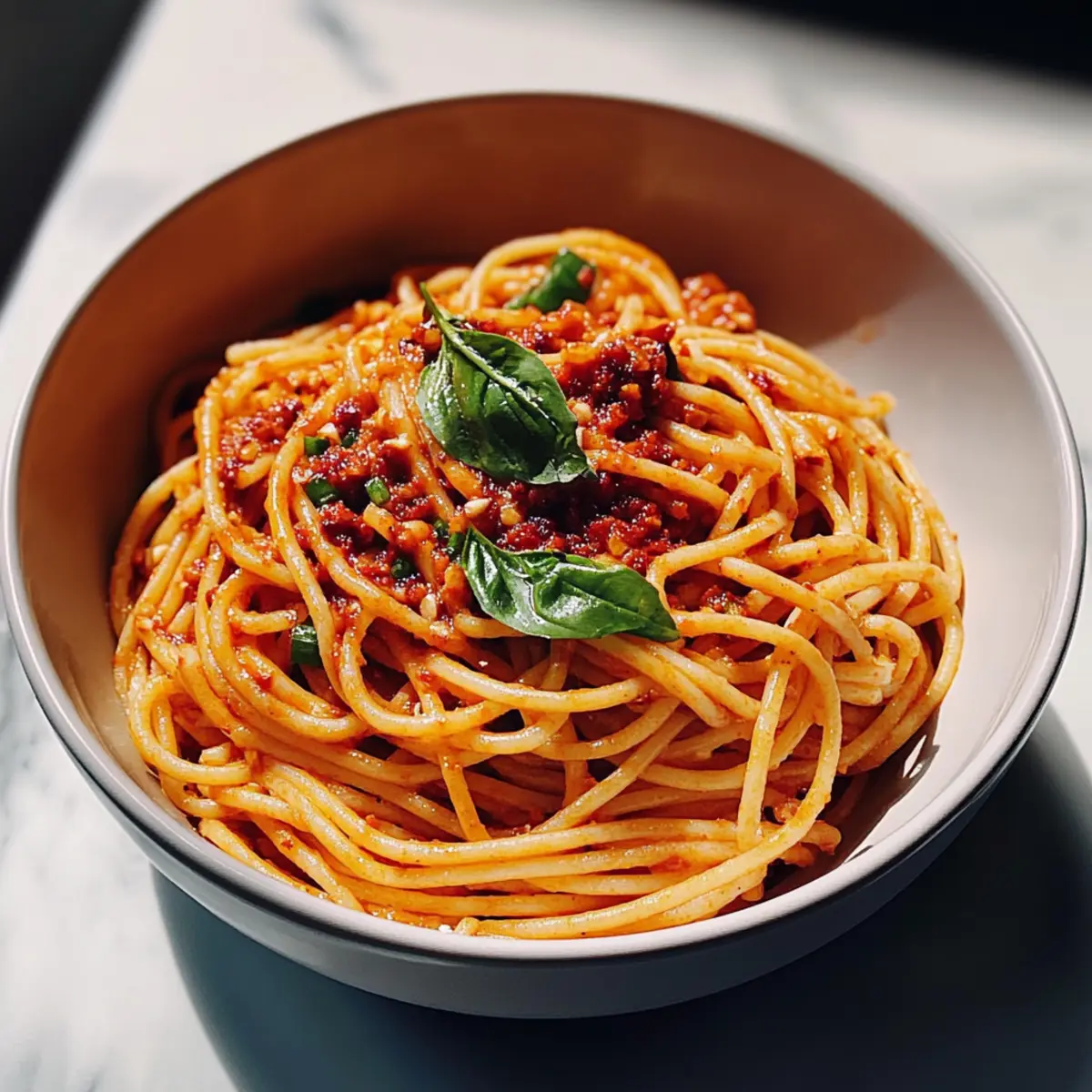 Spicy Chili Crisp Spaghetti Bowl