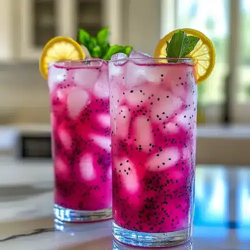 Homemade Dragonfruit Iced Tea